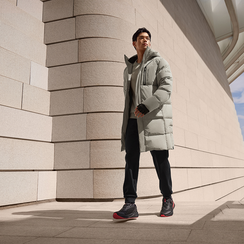 安踏加绒运动卫裤男士冬季新款简约舒适跑步收口长裤子152447322N