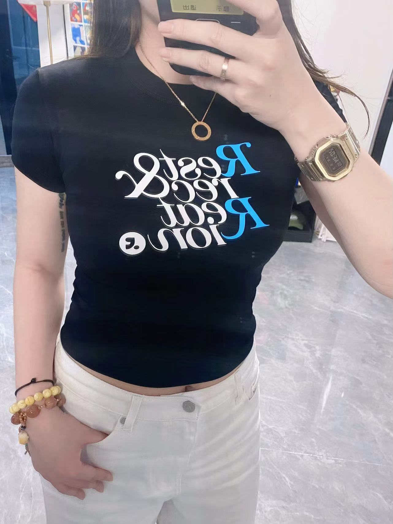 6现货 2024春夏新款R女款纯棉舒适百搭内搭短袖T恤合集