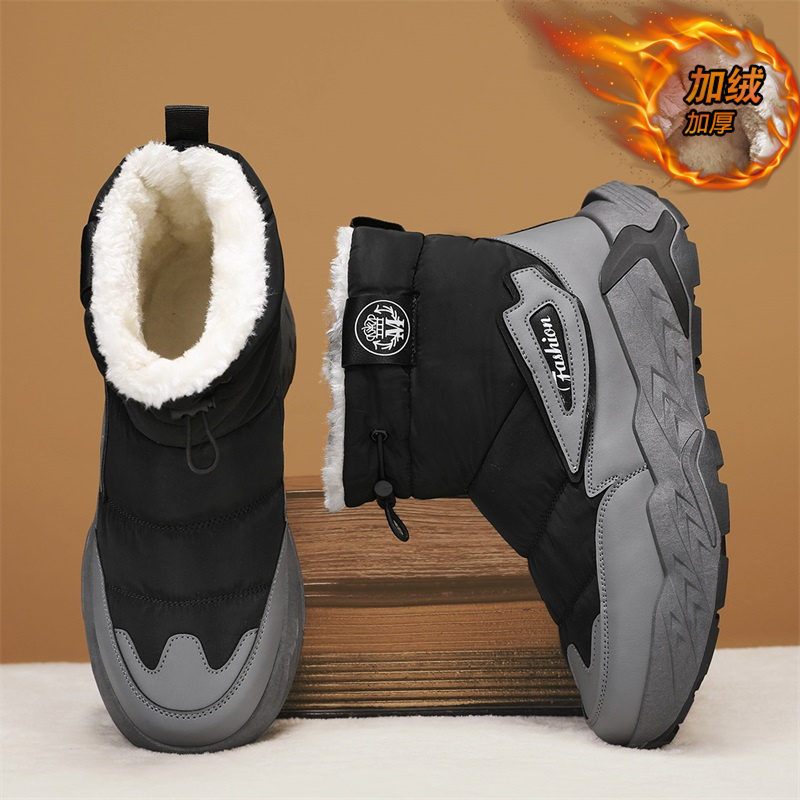 东方骆驼雪地靴男冬季加绒保暖零下40度户外抗寒防水东北羽绒棉鞋