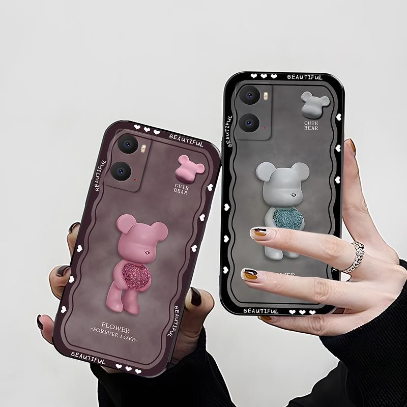 OPPOa36手机壳oppoA36硅胶壳素紫花球熊女款防摔简约创意时尚个性