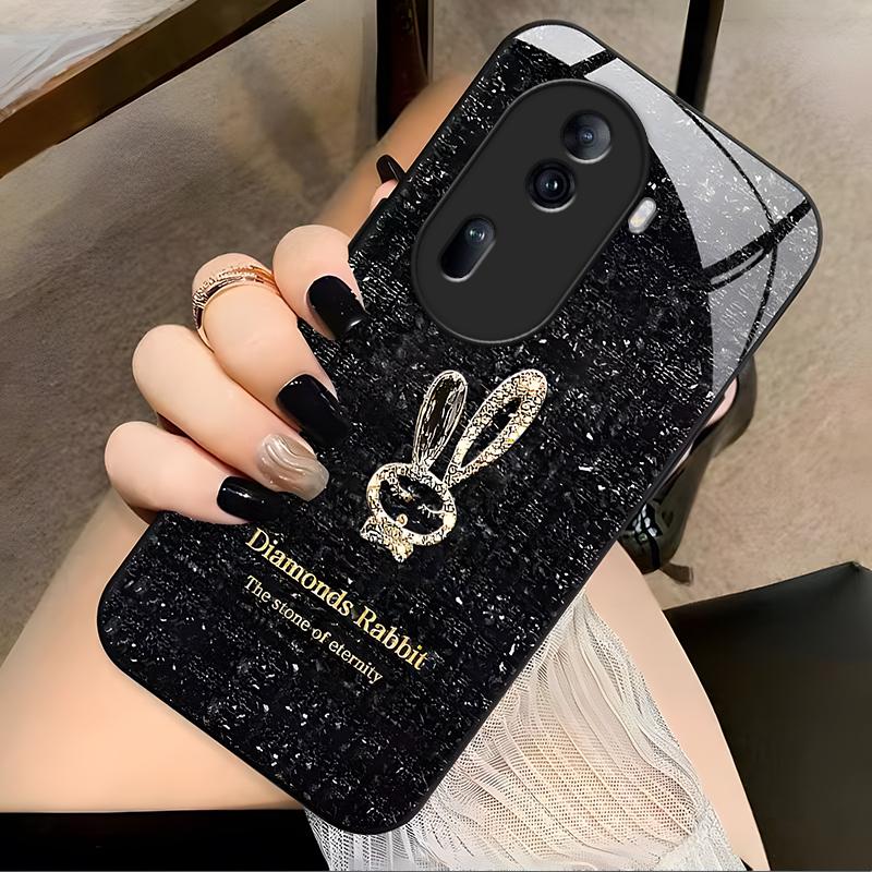 opporeno11手机壳OPPORENO11pro玻璃钻石彩绘reno11pro+图案女款