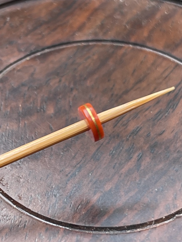 天然南红玛瑙搓金直切隔片尺寸6*1.7mm