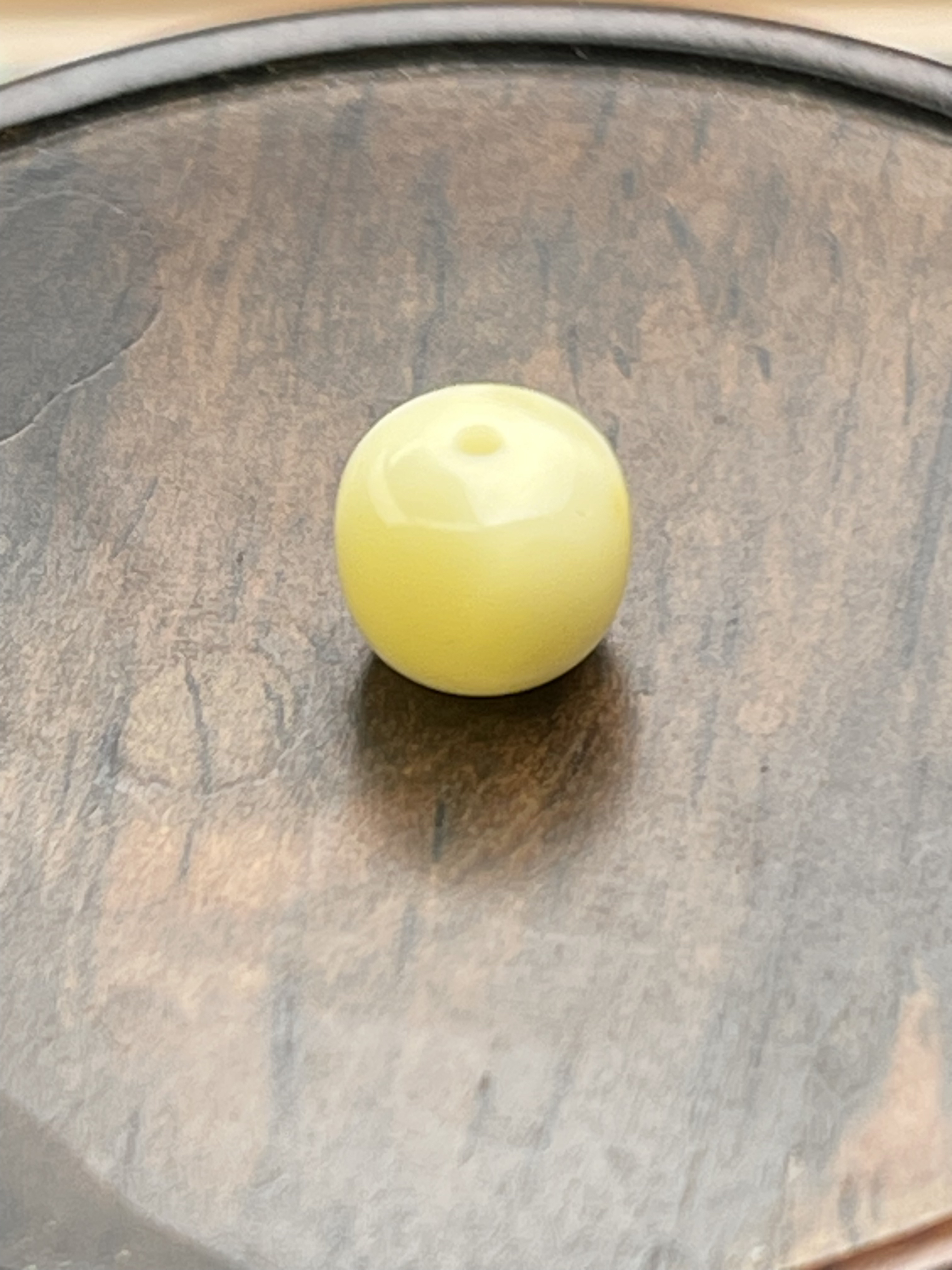 天然俄料白花老型珠子7.5*6.5