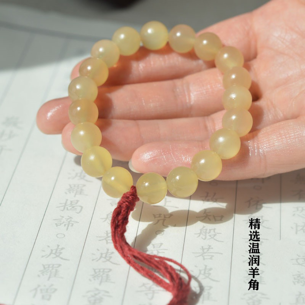 非金属木质手链 西藏羊角佛珠手串女念珠手持健康手链民族风男