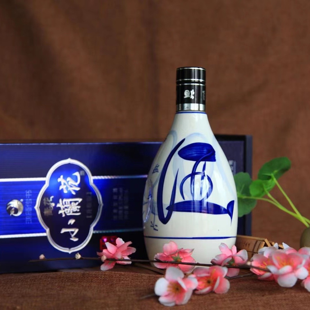 金象竹青花20杏花村产优级酒53度500ml礼盒装清香型53度500ml