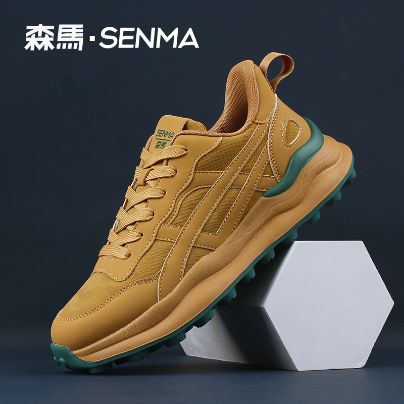 SENMA/森马【好物平替】高能感户外春秋款软皮时尚休闲鞋厚底阿甘鞋