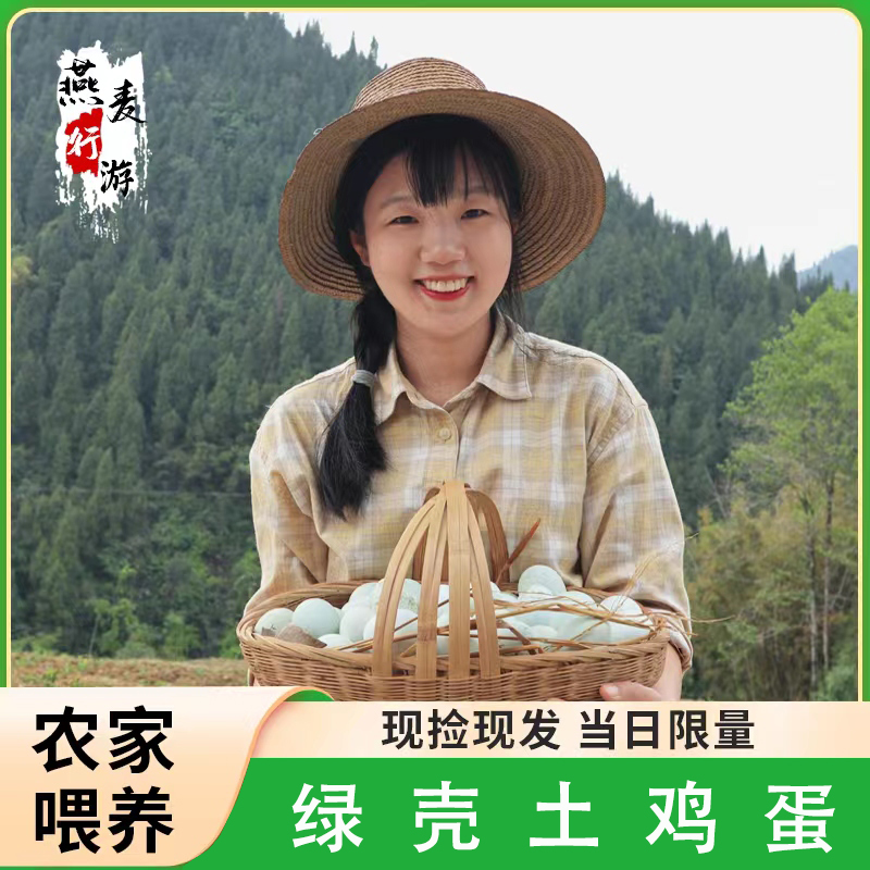 30/50枚装农户散养土鸡蛋绿壳土鸡蛋