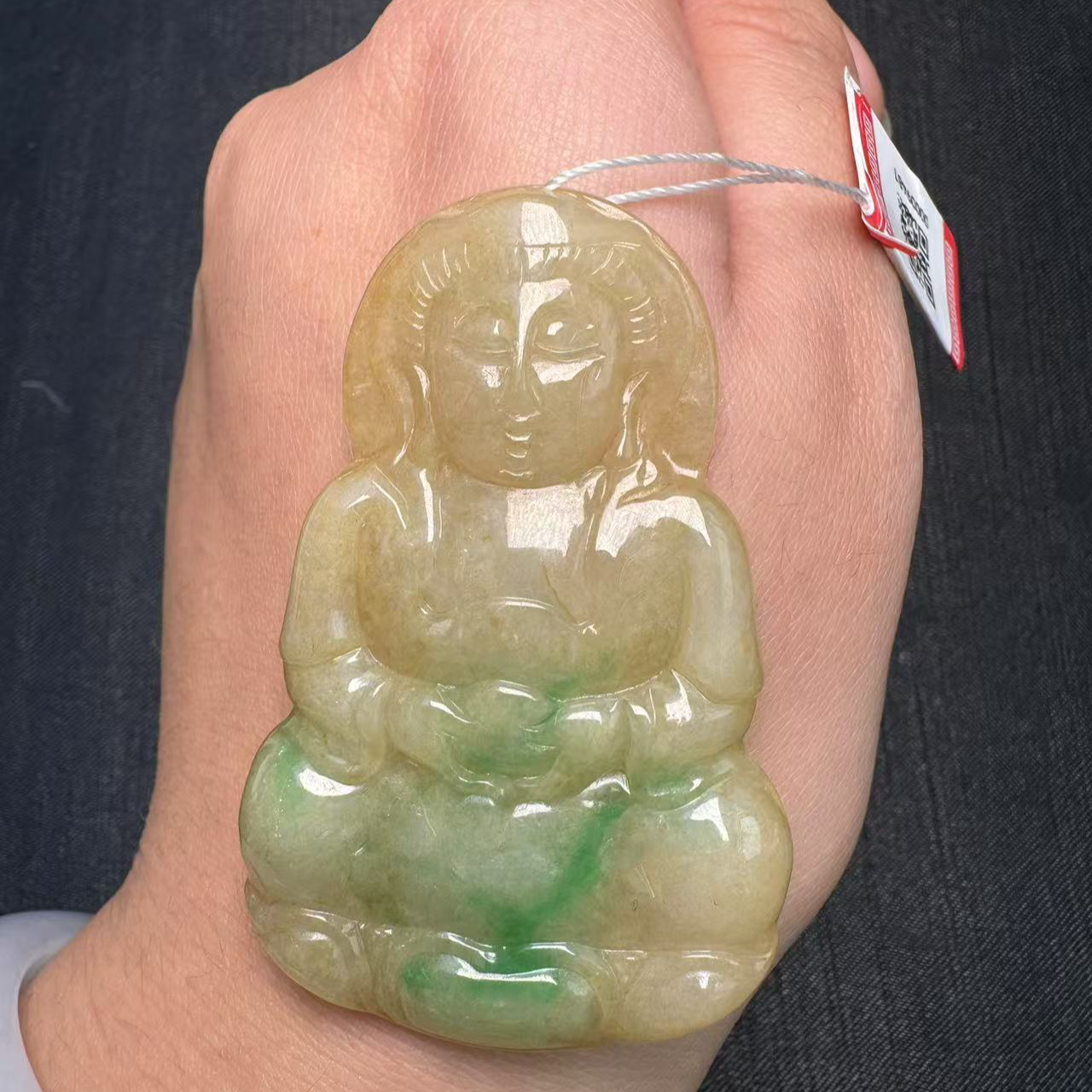 气质高档时尚翡翠A货精美高冰翡翠观音吊坠精雕雕刻无镶嵌挂坠