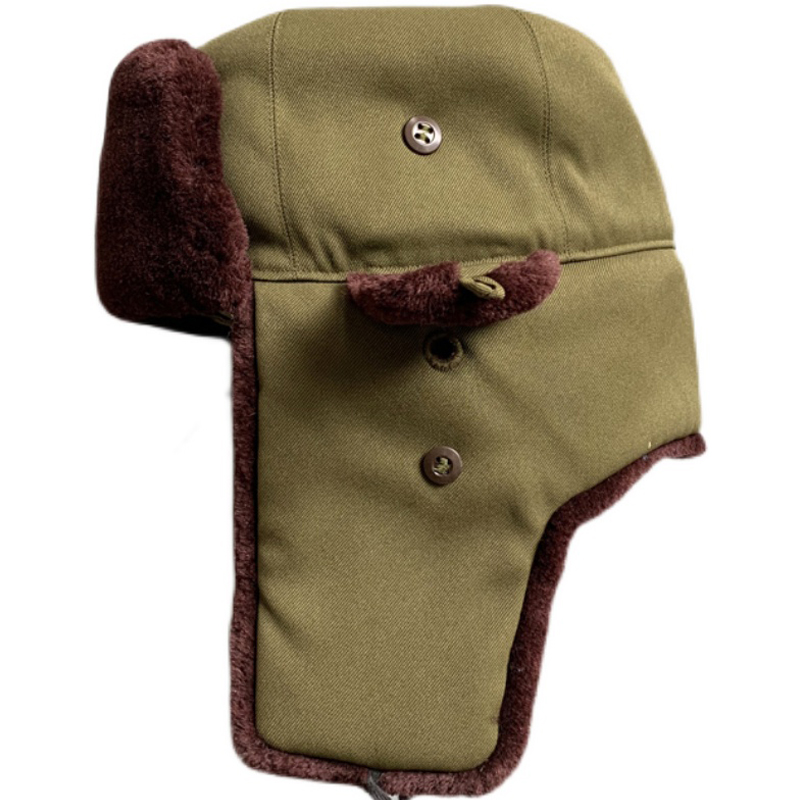 零四士冰栽绒帽复古风格男冬季护耳防寒保暖东北中老年户外雷锋帽