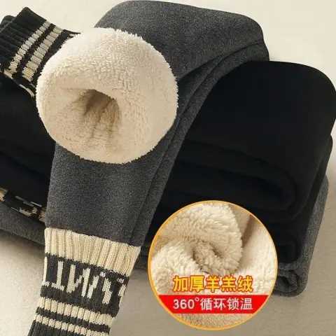 童装特厚羊羔毛打底裤女童秋冬洋气百搭加绒紧身裤外穿中大童