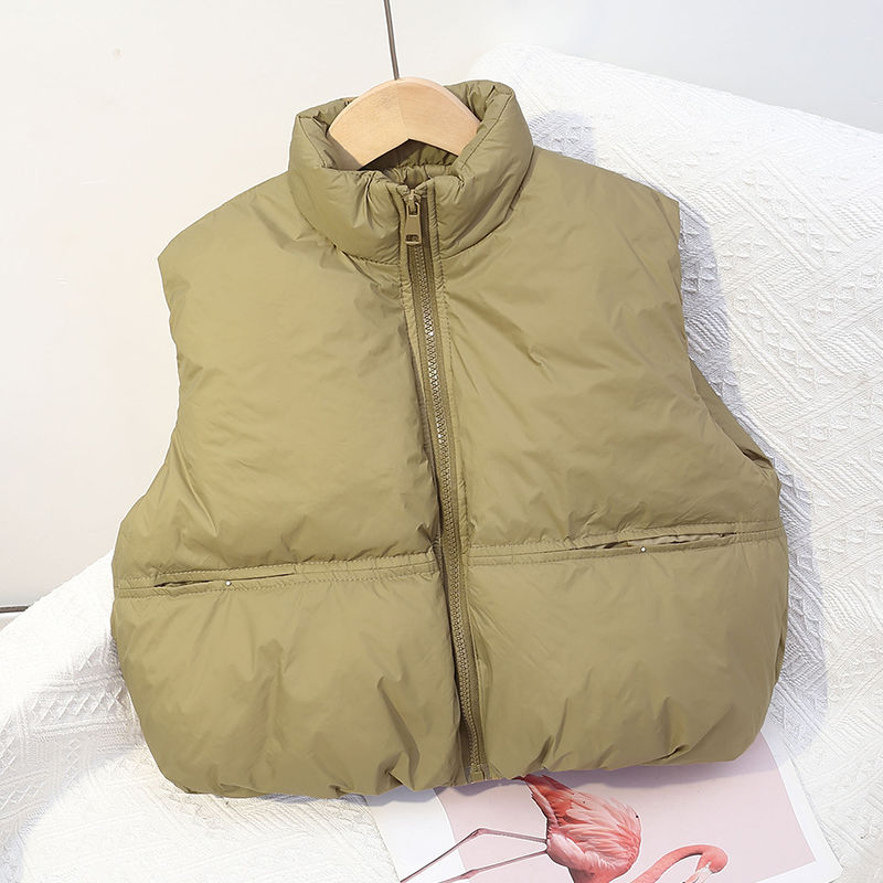 儿童马甲外穿中大童网红无袖潮流男童女童棉马夹外搭ins韩版冬季