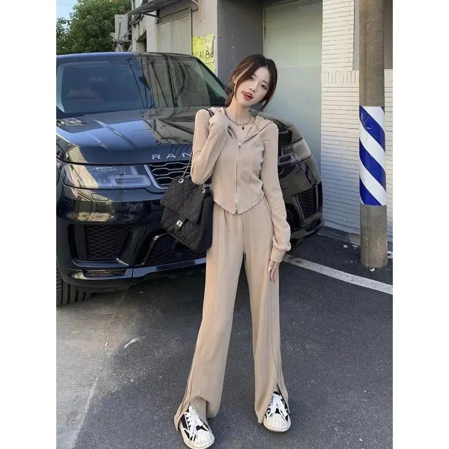 美拉德2023秋季新款运动套装女ins潮学生韩版宽松显瘦时尚网红休