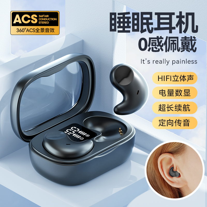 蓝牙耳机适用oppo reno10通用无线睡眠不压耳findX6专用原装正品