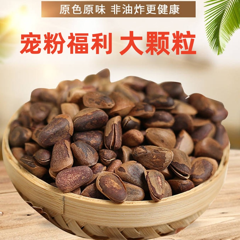 2023年新货小火笨炒大颗粒东北红松子