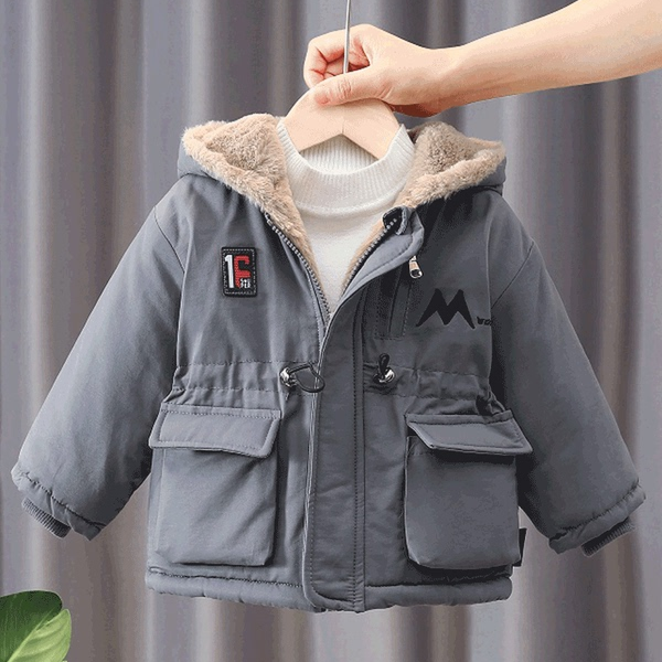 2023新款冬季婴儿童棉袄男童冬装加绒加厚保暖棉服外套1-4岁韩版2