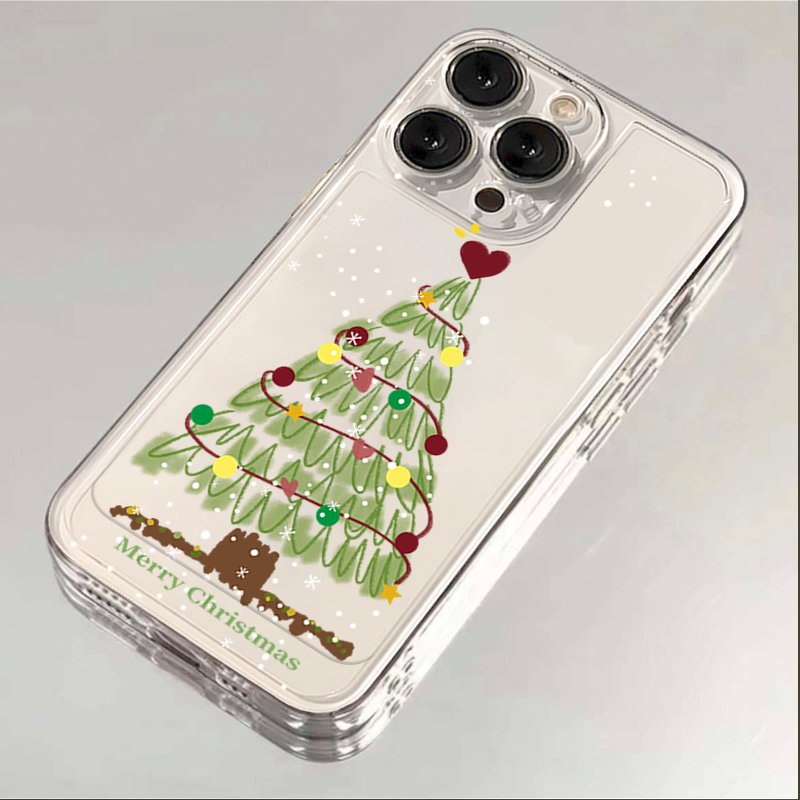 圣诞树iphone15苹果手机壳14promax硅胶13pro透明软12高级11创意