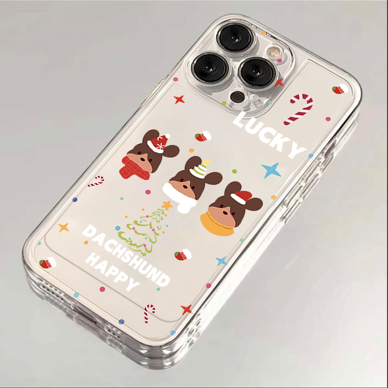 圣诞小熊iphone15苹果手机壳14promax硅胶13pro透明12高级11全包X