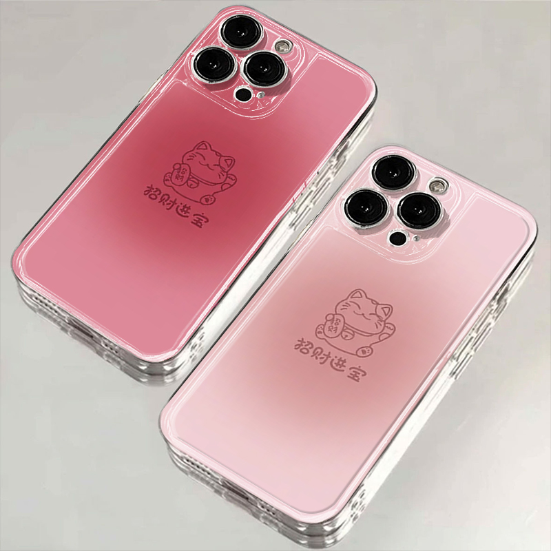 招财宝猫iphone15P苹果手机壳14promax太空壳13高级12/11/XSXR78P