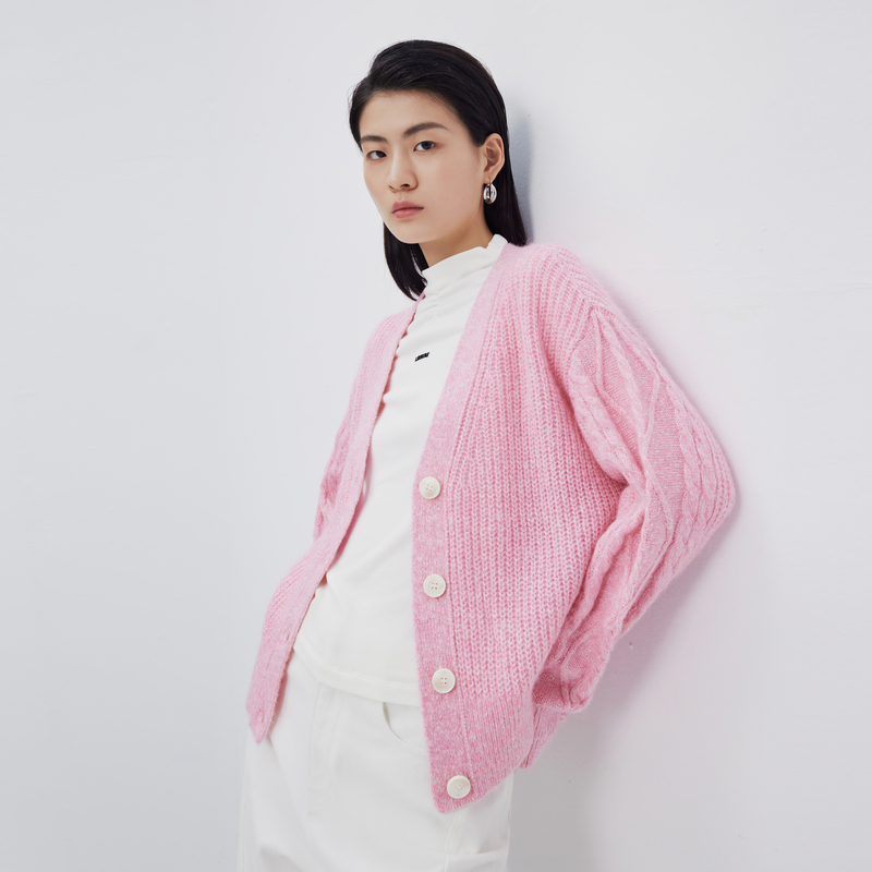 【商场同款】丽雪LEISURE马海毛绵羊毛混纺毛针织衫3428