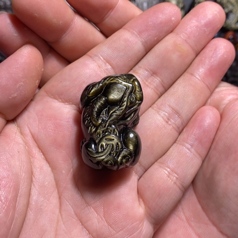 【闪购商品】黑曜岩颈饰未镶嵌是***?赠绳
