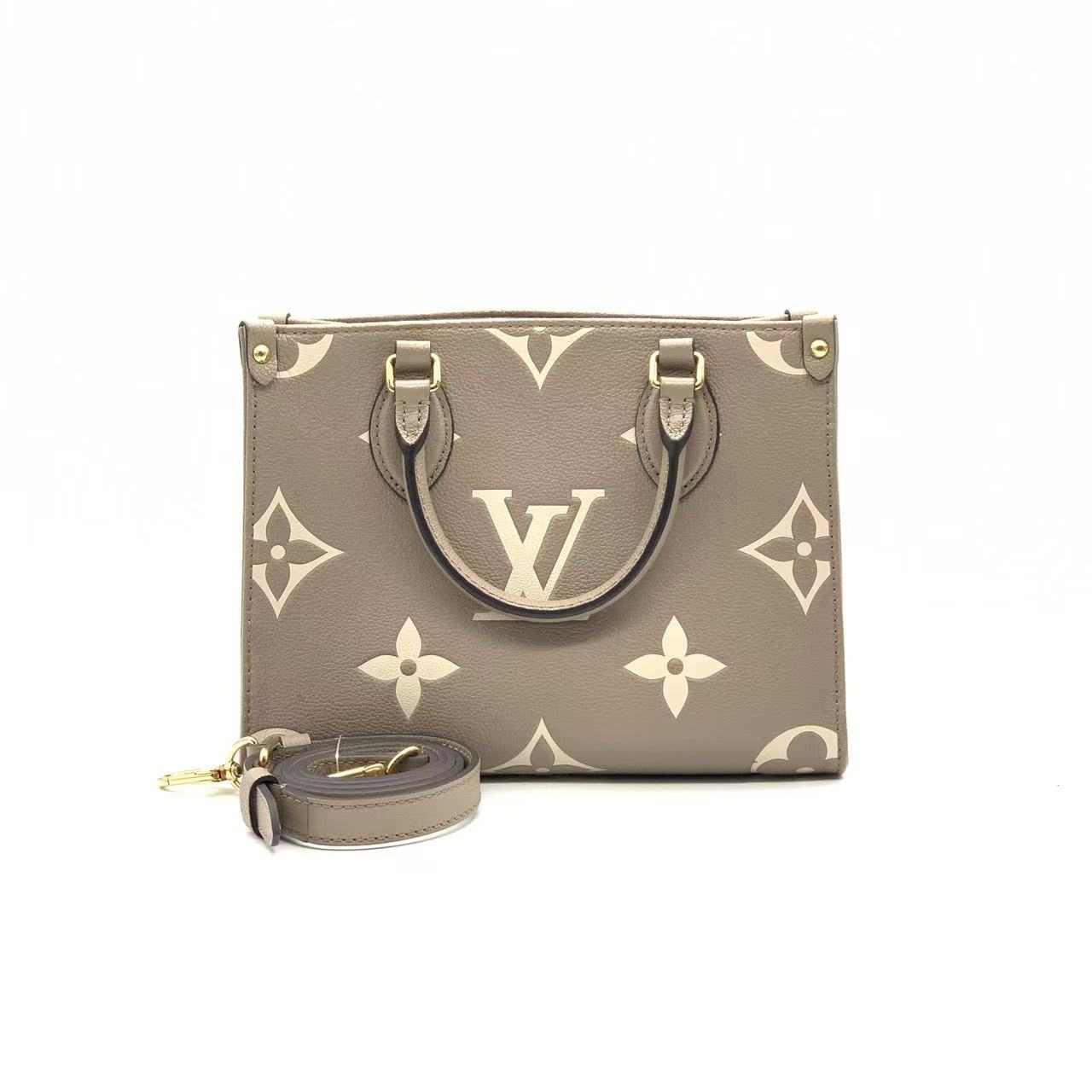 99新 LouisVuitton/路易威登  大象灰小号onthego托特包