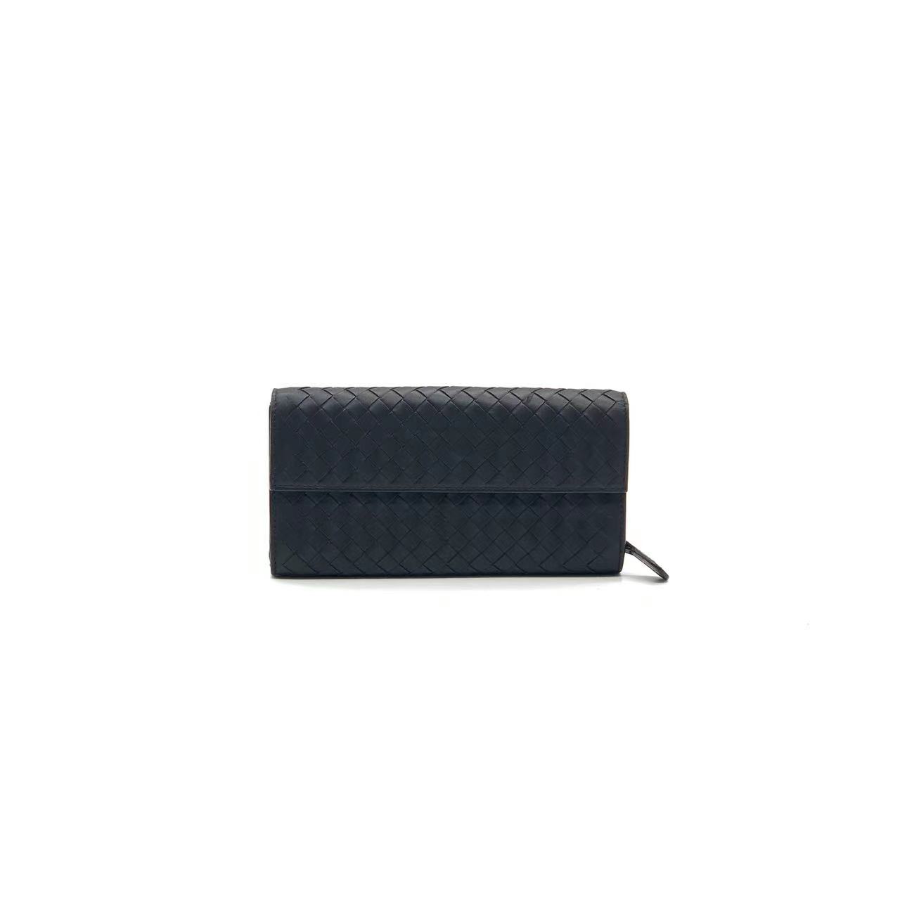 95新 BOTTEGA VENETA/葆蝶家 牛奢网/BV钱包黑色/