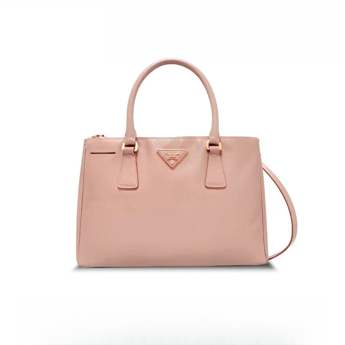 99新 Prada/普拉达  粉色中号杀手托特包