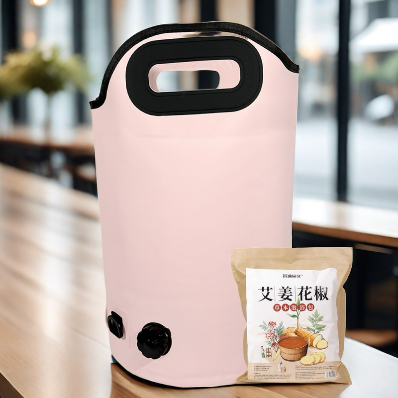 【送泡脚包】折叠便携泡脚桶袋旅行过小腿八层保温排水足浴高深盆