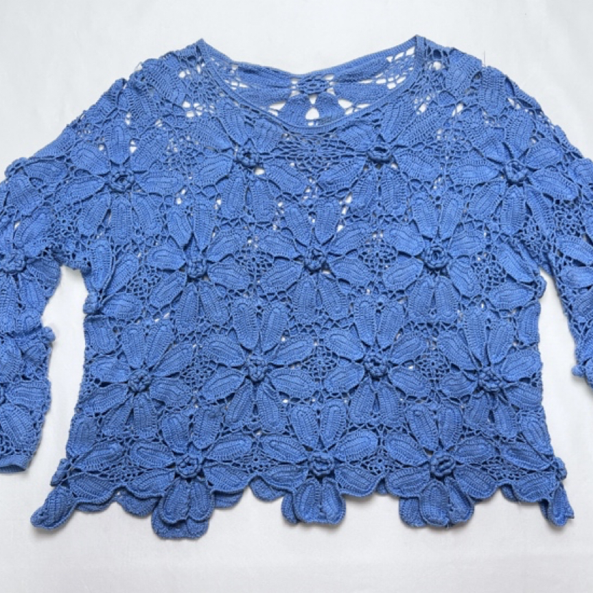 香水百合手工毛衣材料包不是成品毛衣需要自己钩织钩针记号扣毛线