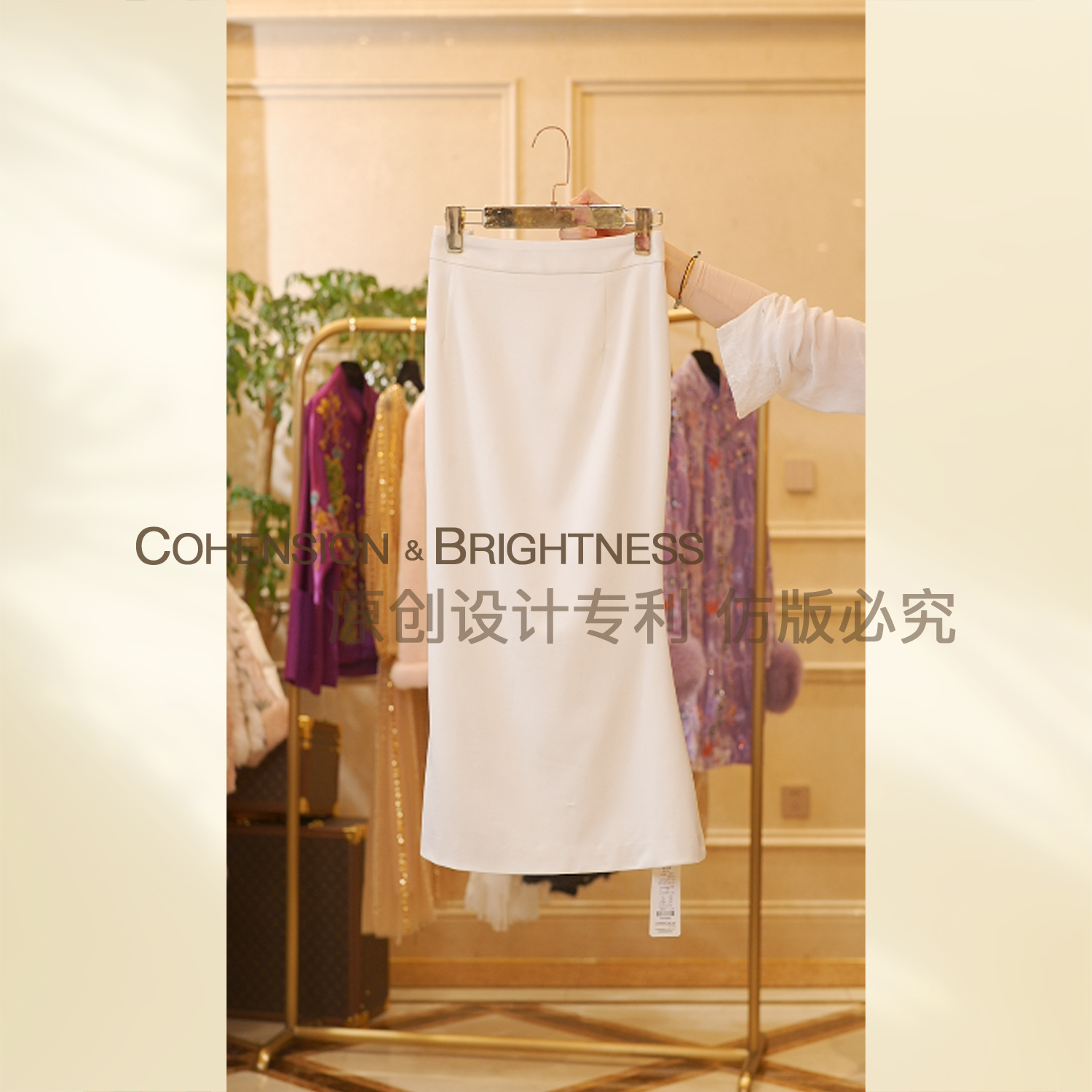 凝慧真的好【婀娜伊人】春季醋酸法式优雅复古简约半身裙QQ033