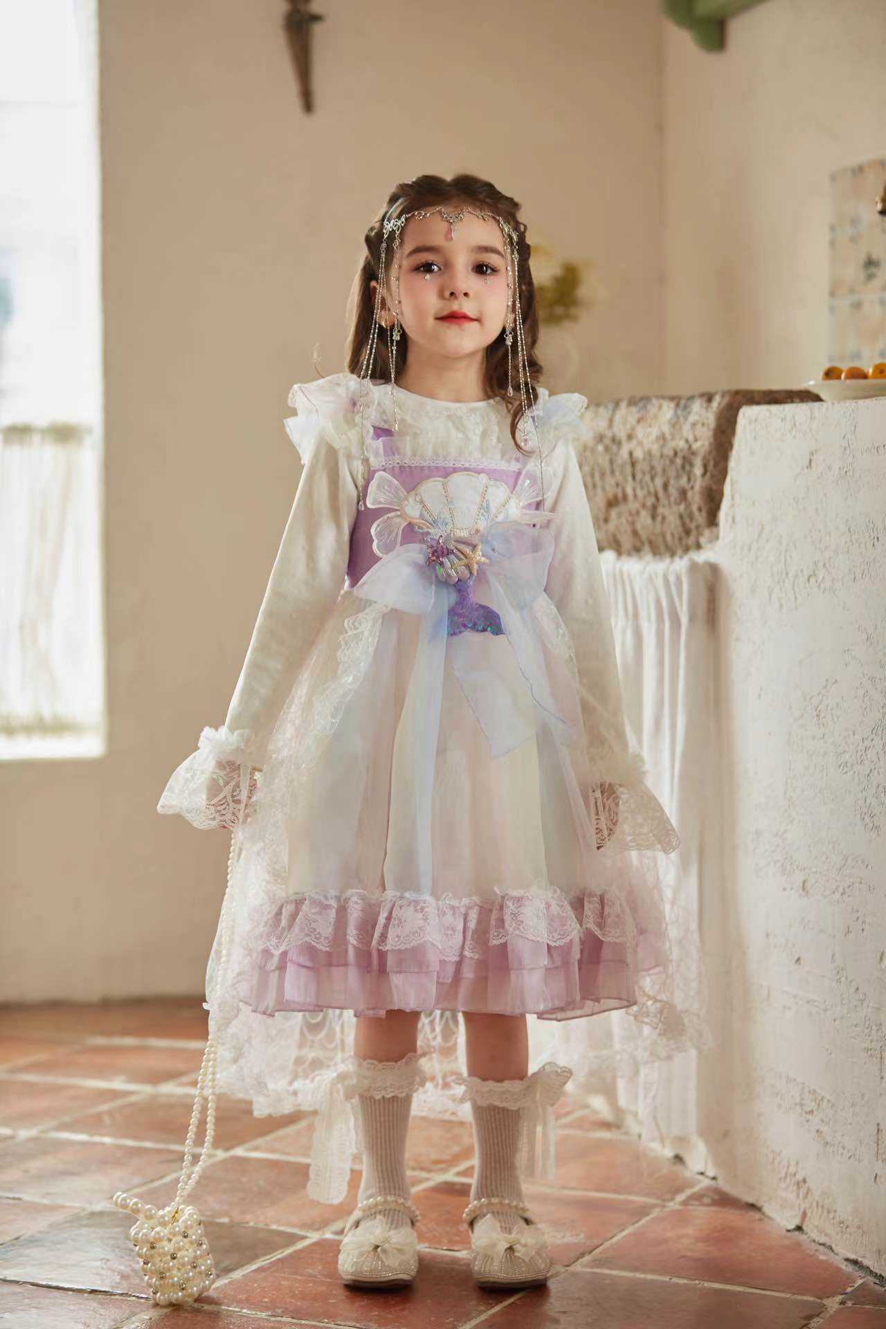 秋款裙子连体连体小孩洛丽塔裙子长袖日常儿童节儿童节春夏父亲节