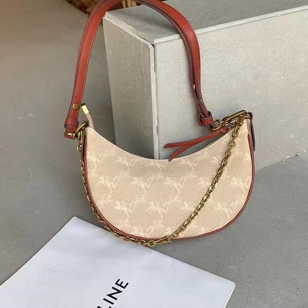 亚格斯保罗轻奢时尚月亮包经典百搭女士单肩斜挎包小众法式腋下包