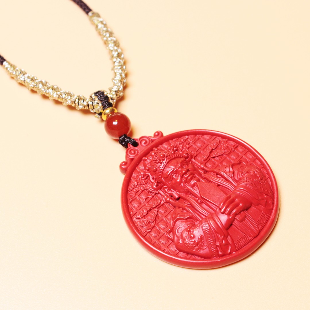 圣衍龙五爷 非金属吊坠 朱红色吊坠