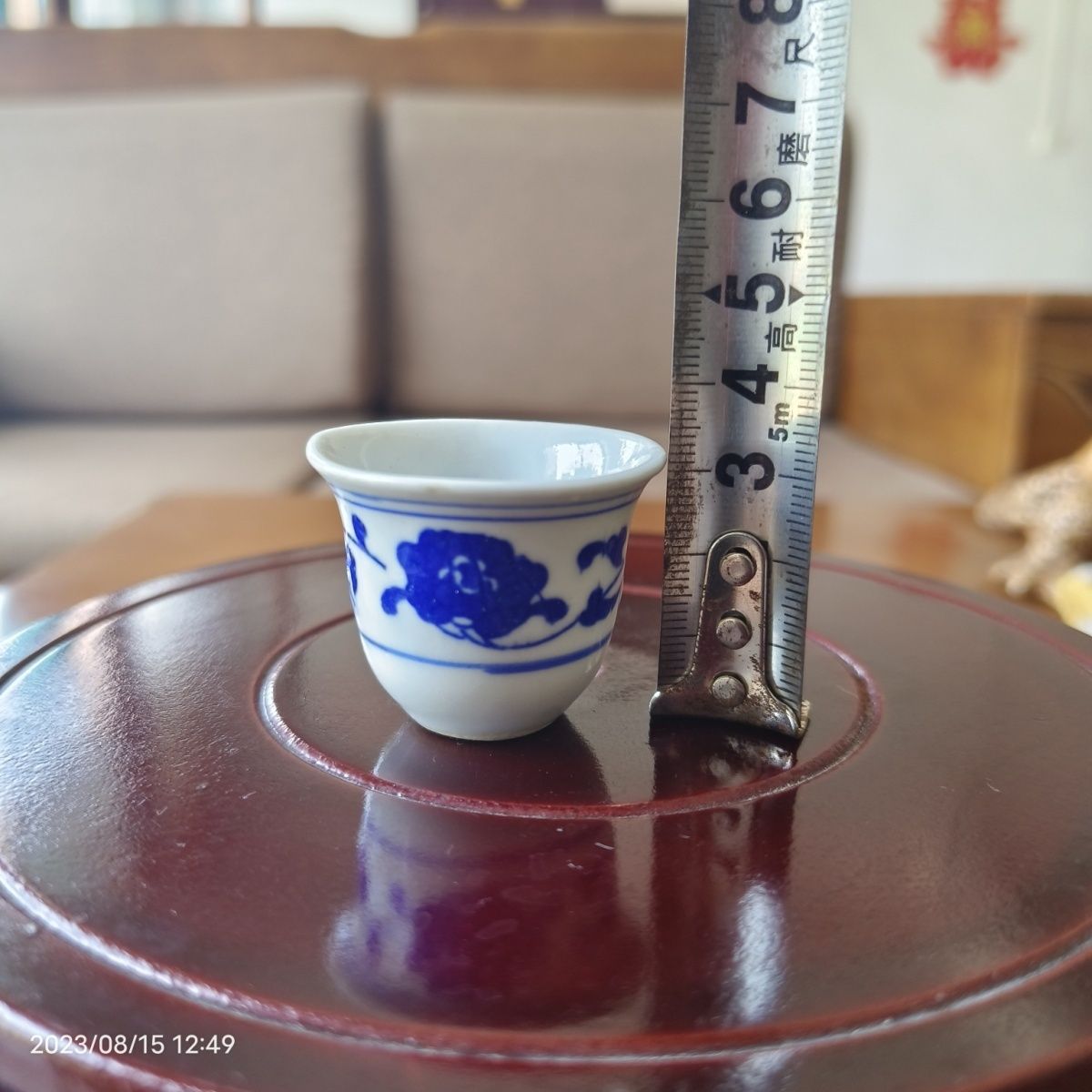 怀旧70民俗老青花瓷酒杯全手工