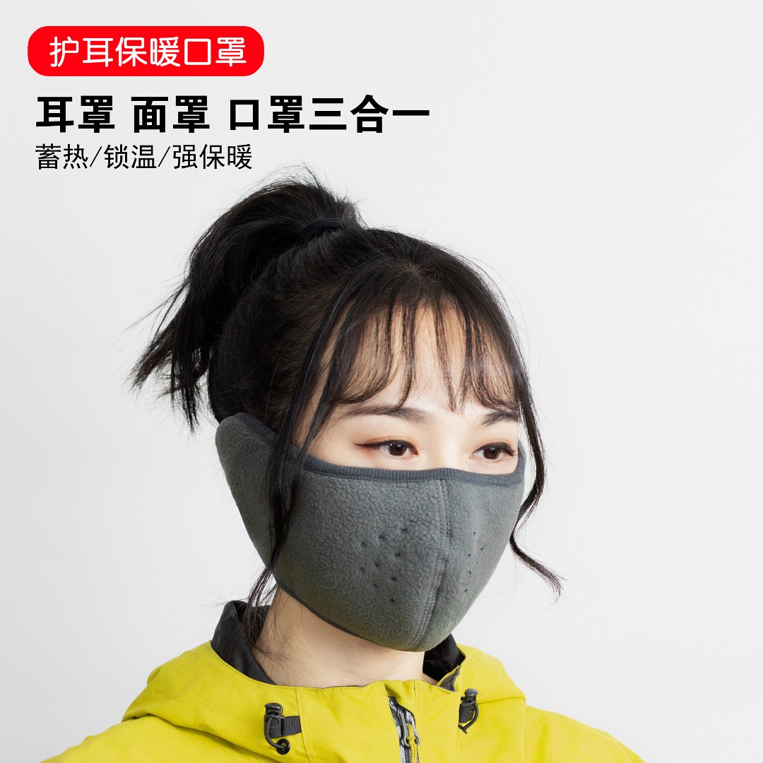 护耳保暖面罩围脖护颈加厚口罩一体防风男女通用电动车摩托车口罩