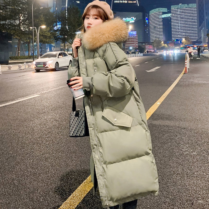 新款大码羽绒服女冬季2023年新款韩版中长款面包服宽松羽绒款