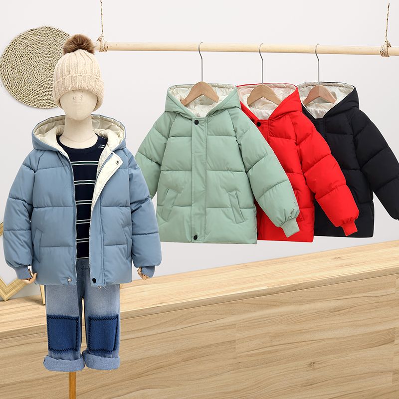 休闲运动卡通新款儿童羽绒服超厚耐脏男女童韩版洋气外套欧