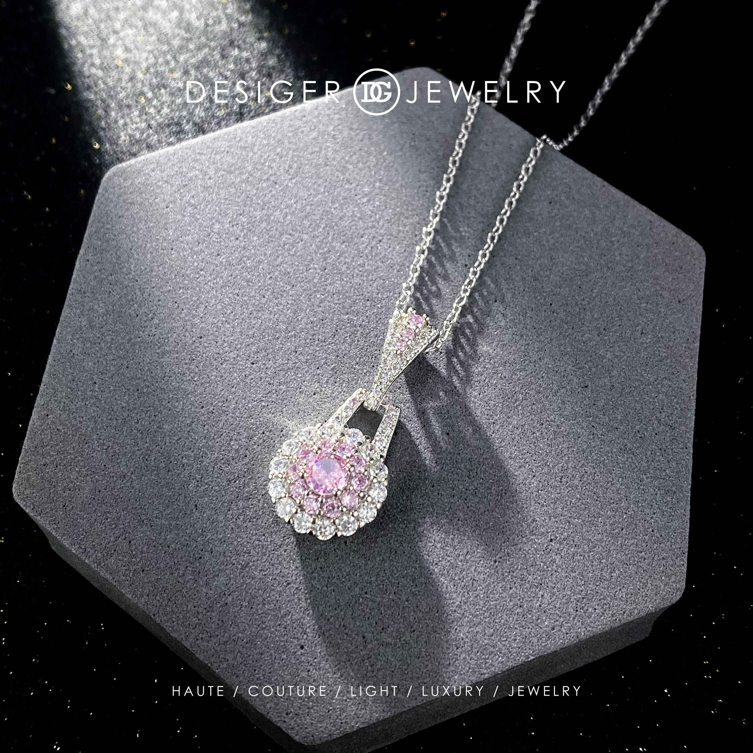 铜合金合成锆石项链 F0384 美D♠ Blossoming Likea Brocade繁花似