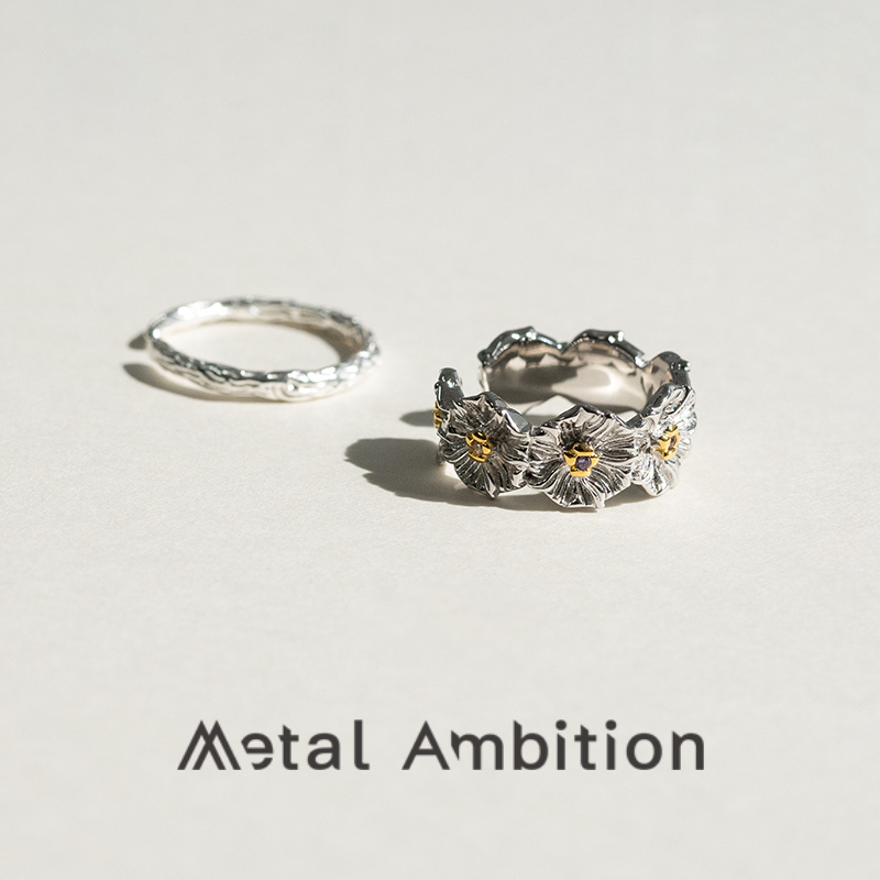 925银戒指 纯银小雏菊戒指