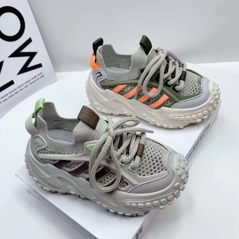 子航同款 夏季新款儿童韩版百搭透气飞织椰子网面运动鞋23616