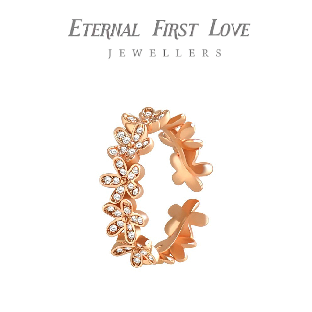 ETERNAL FIRST LOVE/法师小众清新花朵开口戒指