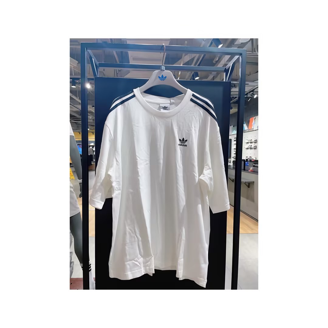 adidas/阿迪达斯三叶草白色时尚运动短袖  IZ2474