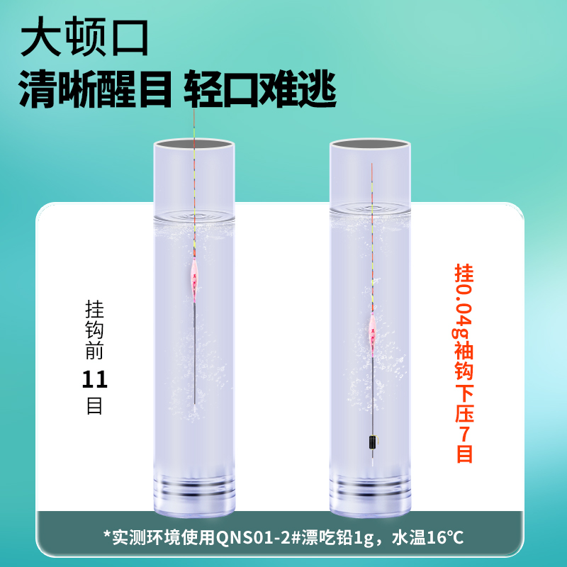 青云灵小碎目高灵敏浮漂轻口鲫鱼漂细尾粉色纳米野钓罗非漂