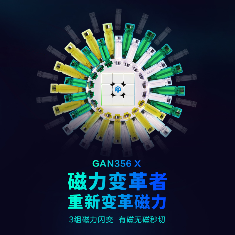 GAN356X三阶魔方磁力套装全套专业比赛用初学者顺滑儿童益智玩具