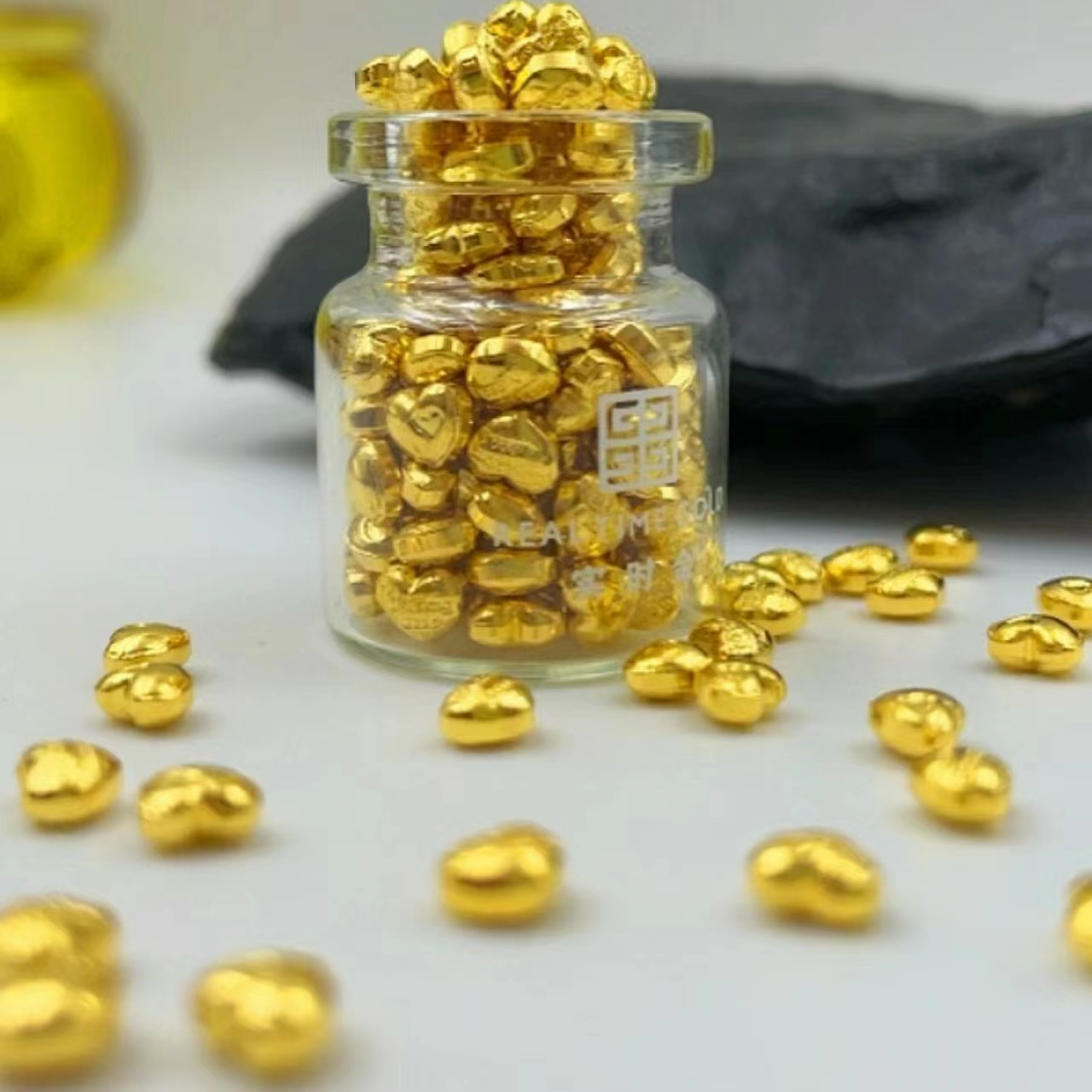 黄金豆，黄金爱心，每天爱你多一点的爱心小金豆