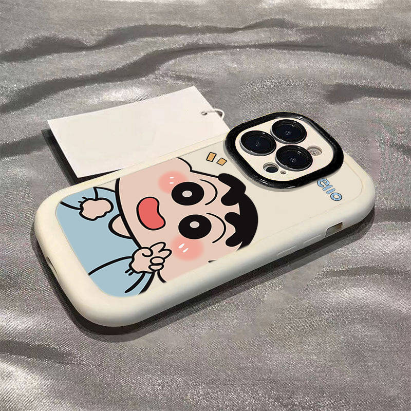 比耶蜡笔小新14promax手机壳iphone15全包13pro高级12p软壳11可爱