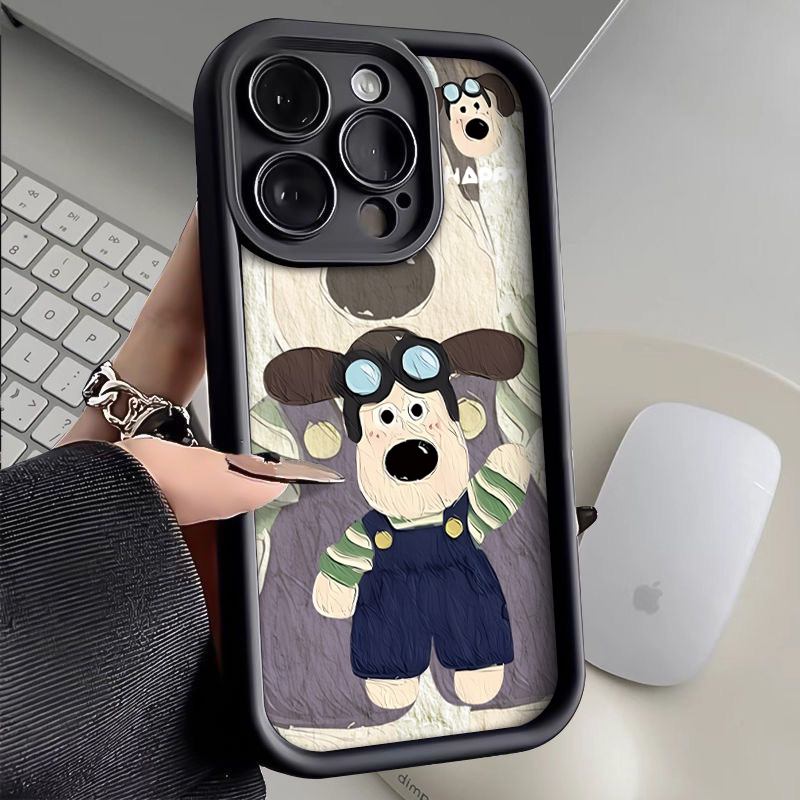 ins可爱掌门狗苹果15手机壳iPhone14promax硅胶13pro防摔12网红11