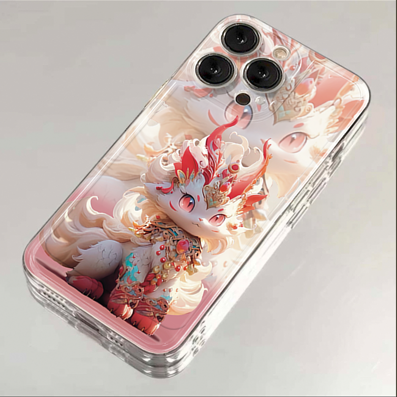 国风小红龙iphone15苹果手机壳14promax硅胶13pro透明12创意11xs