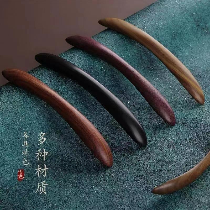 双尖绿檀木发簪黄檀发簪紫罗兰发簪古风发簪盘发