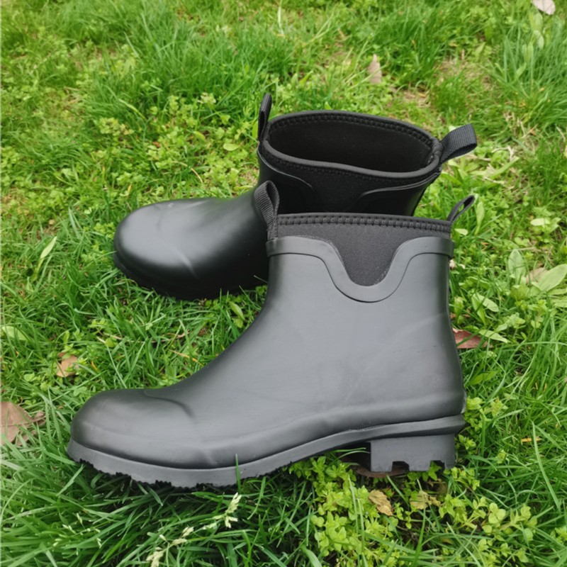 瑕疵出口女士户外中筒耐磨防滑水鞋橡胶雨鞋套鞋